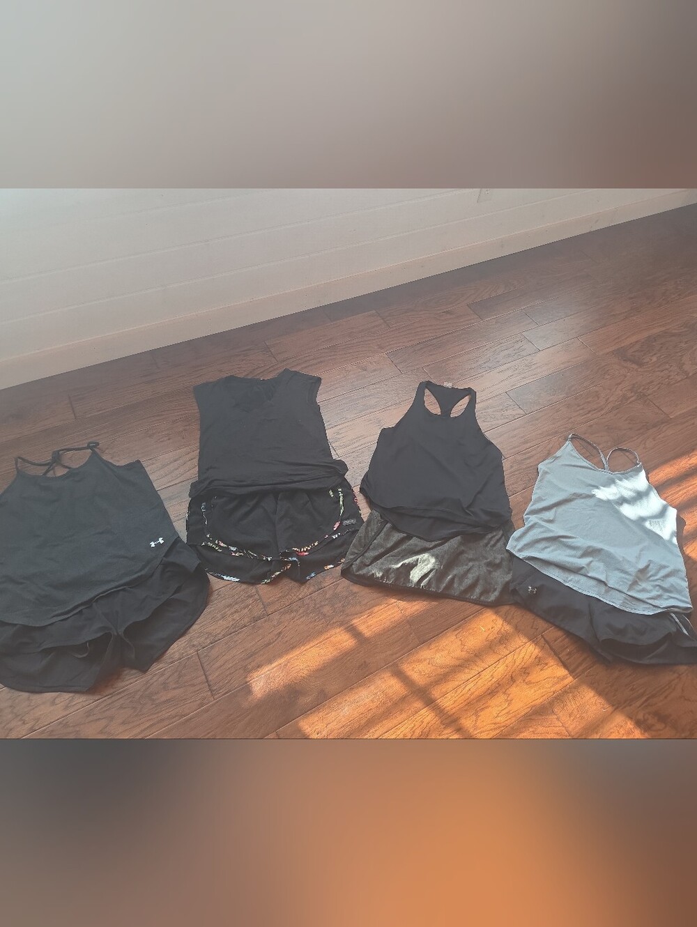 8 Pc Under Armour Luluemon Calvin Klein 4 shorts 4 Tank L Set Lot Exercise